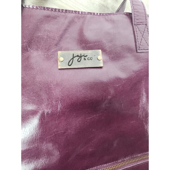 Joji & Co Sierra Backpack/Tote In Purple Leather Adjustable Bag - Picture 3 of 7